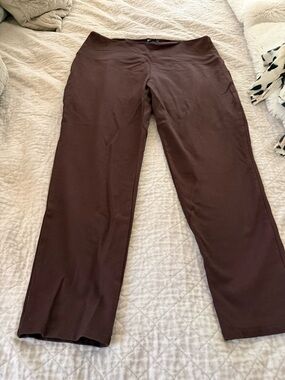 Jones New York Brown Cropped Straight-Leg Pants